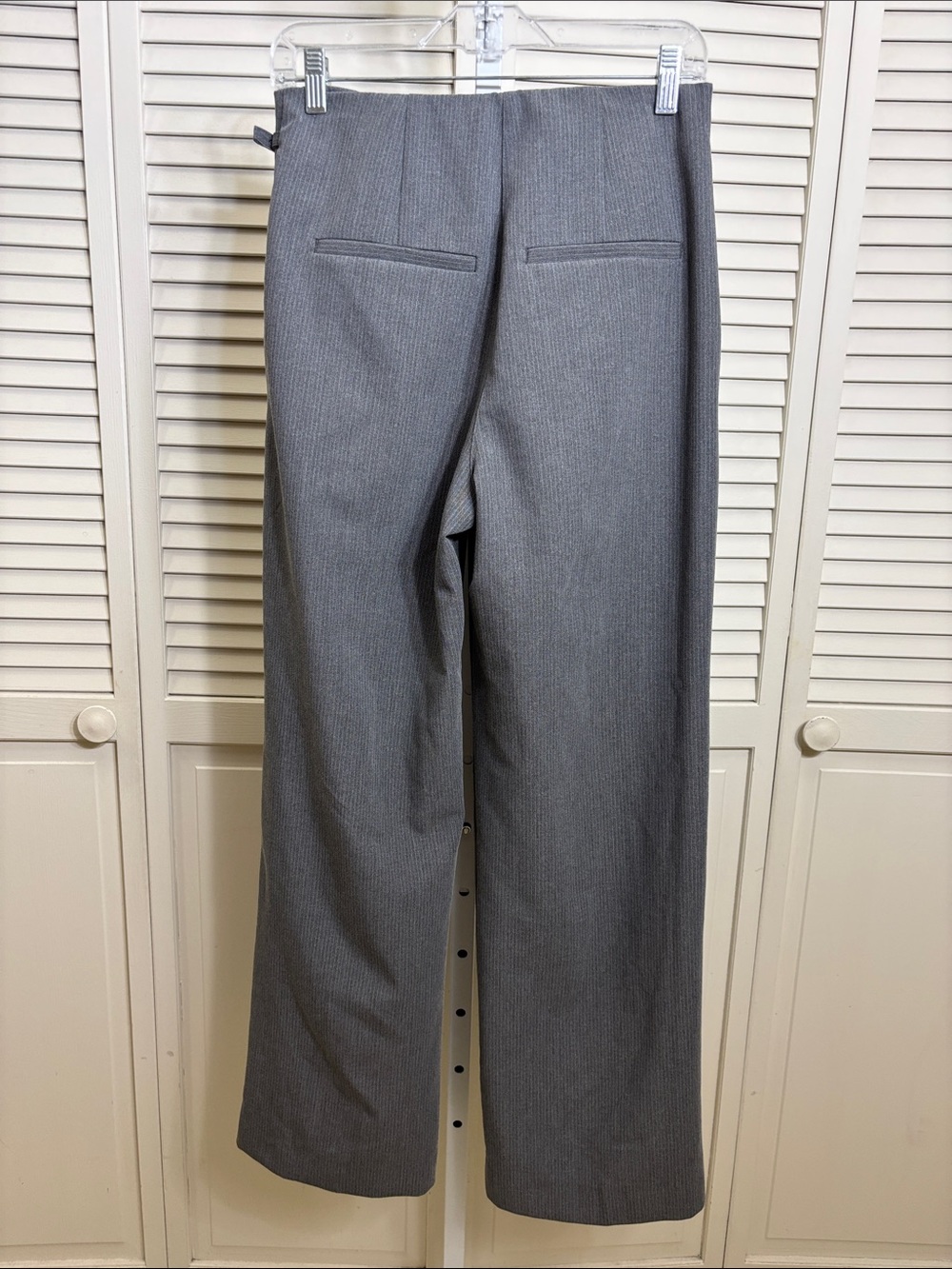 Abercrombie & Fitch Pinstripe Sloane Tailored Hardware Wide Leg Pant Size 26 - Picture 11 of 15
